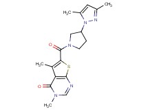 6-{[3-(3,5-dimethyl-1H-pyrazol-1-yl)-1-pyrrolidinyl]carbonyl}-3,5-dimethylthieno[2,3-d]pyrimidin-4(3H)-one