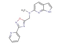 N-methyl-N-[(3-pyridin-2-yl-1,2,4-oxadiazol-5-yl)methyl]-1H-pyrrolo[2,3-b]pyridin-6-amine