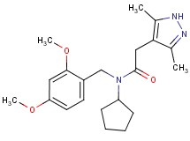 N-cyclopentyl-N-(2,4-dimethoxybenzyl)-2-(3,5-dimethyl-1H-pyrazol-4-yl)acetamide