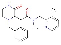 2-(1-benzyl-3-oxo-2-piperazinyl)-N-methyl-N-[(3-methyl-2-pyridinyl)methyl]acetamide