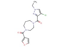 1-[(4-chloro-1-ethyl-1H-pyrazol-3-yl)carbonyl]-4-(3-furoyl)-1,4-diazepane
