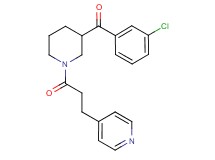(3-chlorophenyl){1-[3-(4-pyridinyl)propanoyl]-3-piperidinyl}methanone