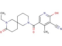 5-[(8-ethyl-9-oxo-2,8-diazaspiro[5.5]undec-2-yl)carbonyl]-2-hydroxy-4-methylnicotinonitrile
