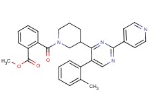 methyl 2-({3-[5-(2-methylphenyl)-2-(4-pyridinyl)-4-pyrimidinyl]-1-piperidinyl}carbonyl)benzoate
