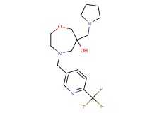 6-(pyrrolidin-1-ylmethyl)-4-{[6-(trifluoromethyl)pyridin-3-yl]methyl}-1,4-oxazepan-6-ol