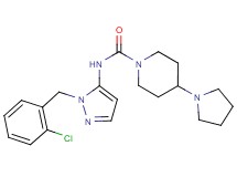 N-[1-(2-chlorobenzyl)-1H-pyrazol-5-yl]-4-pyrrolidin-1-ylpiperidine-1-carboxamide