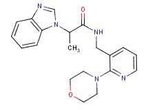2-(1H-benzimidazol-1-yl)-N-{[2-(4-morpholinyl)-3-pyridinyl]methyl}propanamide