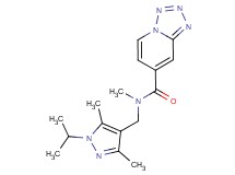 N-[(1-isopropyl-3,5-dimethyl-1H-pyrazol-4-yl)methyl]-N-methyltetrazolo[1,5-a]pyridine-7-carboxamide