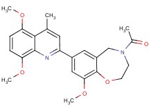 4-acetyl-7-(5,8-dimethoxy-4-methyl-2-quinolinyl)-9-methoxy-2,3,4,5-tetrahydro-1,4-benzoxazepine
