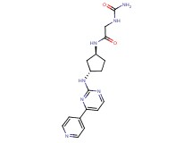 N~2~-(aminocarbonyl)-N~1~-((1S*,3S*)-3-{[4-(4-pyridinyl)-2-pyrimidinyl]amino}cyclopentyl)glycinamide
