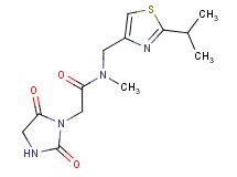 2-(2,5-dioxo-1-imidazolidinyl)-N-[(2-isopropyl-1,3-thiazol-4-yl)methyl]-N-methylacetamide