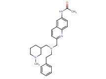 N-(2-{[[(1-methyl-3-piperidinyl)methyl](2-phenylethyl)amino]methyl}-6-quinolinyl)acetamide