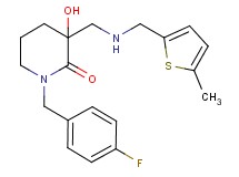 1-(4-fluorobenzyl)-3-hydroxy-3-({[(5-methyl-2-thienyl)methyl]amino}methyl)-2-piperidinone