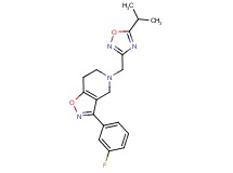 3-(3-fluorophenyl)-5-[(5-isopropyl-1,2,4-oxadiazol-3-yl)methyl]-4,5,6,7-tetrahydroisoxazolo[4,5-c]pyridine