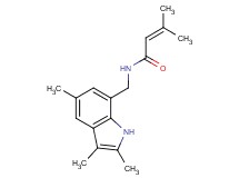 3-methyl-N-[(2,3,5-trimethyl-1H-indol-7-yl)methyl]but-2-enamide
