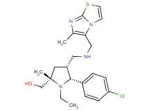 [(2S*,4R*,5R*)-5-(4-chlorophenyl)-1-ethyl-2-methyl-4-({[(6-methylimidazo[2,1-b][1,3]thiazol-5-yl)methyl]amino}methyl)-2-pyrrolidinyl]methanol