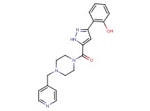2-(5-{[4-(4-pyridinylmethyl)-1-piperazinyl]carbonyl}-1H-pyrazol-3-yl)phenol