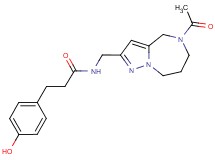 N-[(5-acetyl-5,6,7,8-tetrahydro-4H-pyrazolo[1,5-a][1,4]diazepin-2-yl)methyl]-3-(4-hydroxyphenyl)propanamide