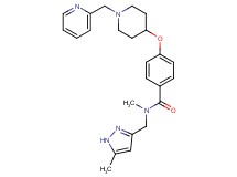 N-methyl-N-[(5-methyl-1H-pyrazol-3-yl)methyl]-4-{[1-(2-pyridinylmethyl)-4-piperidinyl]oxy}benzamide