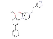 (1S*,4S*)-2-(4-methoxy-3-biphenylyl)-5-[2-(1H-pyrazol-4-yl)ethyl]-2,5-diazabicyclo[2.2.1]heptan-3-one