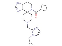 5-(cyclobutylcarbonyl)-1'-[(1-ethyl-1H-imidazol-2-yl)methyl]-1,5,6,7-tetrahydrospiro[imidazo[4,5-c]pyridine-4,4'-piperidine]