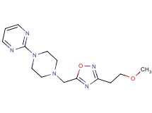 2-(4-{[3-(2-methoxyethyl)-1,2,4-oxadiazol-5-yl]methyl}-1-piperazinyl)pyrimidine