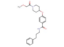 4-{[1-(methoxyacetyl)-4-piperidinyl]oxy}-N-(3-phenylpropyl)benzamide