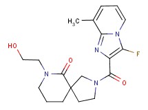 2-[(3-fluoro-8-methylimidazo[1,2-a]pyridin-2-yl)carbonyl]-7-(2-hydroxyethyl)-2,7-diazaspiro[4.5]decan-6-one
