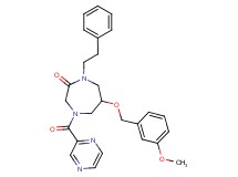 6-[(3-methoxybenzyl)oxy]-1-(2-phenylethyl)-4-(2-pyrazinylcarbonyl)-1,4-diazepan-2-one
