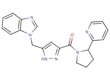 1-[(3-{[2-(2-pyridinyl)-1-pyrrolidinyl]carbonyl}-1H-pyrazol-5-yl)methyl]-1H-benzimidazole