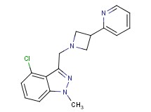 4-chloro-1-methyl-3-{[3-(2-pyridinyl)-1-azetidinyl]methyl}-1H-indazole