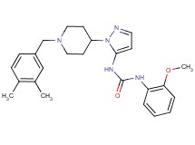 N-{1-[1-(3,4-dimethylbenzyl)-4-piperidinyl]-1H-pyrazol-5-yl}-N'-(2-methoxyphenyl)urea
