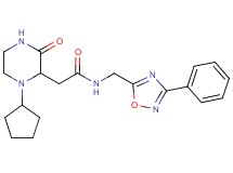 2-(1-cyclopentyl-3-oxo-2-piperazinyl)-N-[(3-phenyl-1,2,4-oxadiazol-5-yl)methyl]acetamide