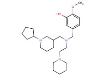 5-({[(1-cyclopentyl-3-piperidinyl)methyl][2-(1-piperidinyl)ethyl]amino}methyl)-2-methoxyphenol