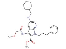 methyl 5-[(cyclohexylmethyl)amino]-3-[(methoxyacetyl)amino]-1-(3-phenylpropyl)-1H-pyrrolo[2,3-b]pyridine-2-carboxylate