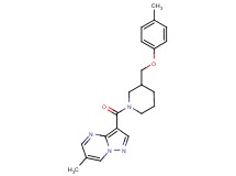 6-methyl-3-({3-[(4-methylphenoxy)methyl]-1-piperidinyl}carbonyl)pyrazolo[1,5-a]pyrimidine