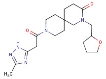 9-[(3-methyl-1H-1,2,4-triazol-5-yl)acetyl]-2-(tetrahydrofuran-2-ylmethyl)-2,9-diazaspiro[5.5]undecan-3-one
