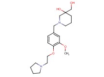 3-(hydroxymethyl)-1-{3-methoxy-4-[2-(1-pyrrolidinyl)ethoxy]benzyl}-3-piperidinol