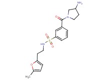 3-[(3-aminopyrrolidin-1-yl)carbonyl]-N-[2-(5-methyl-2-furyl)ethyl]benzenesulfonamide