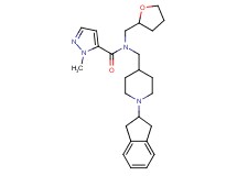 N-{[1-(2,3-dihydro-1H-inden-2-yl)-4-piperidinyl]methyl}-1-methyl-N-(tetrahydro-2-furanylmethyl)-1H-pyrazole-5-carboxamide
