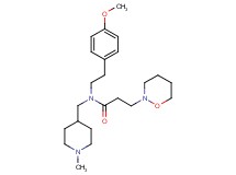 N-[2-(4-methoxyphenyl)ethyl]-N-[(1-methyl-4-piperidinyl)methyl]-3-(1,2-oxazinan-2-yl)propanamide