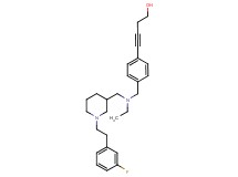 4-(4-{[ethyl({1-[2-(3-fluorophenyl)ethyl]-3-piperidinyl}methyl)amino]methyl}phenyl)-3-butyn-1-ol