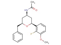 N-[(2S*,4R*,6S*)-2-benzyl-6-(2-fluoro-3-methoxyphenyl)tetrahydro-2H-pyran-4-yl]acetamide
