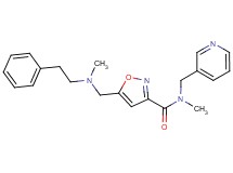 N-methyl-5-{[methyl(2-phenylethyl)amino]methyl}-N-(pyridin-3-ylmethyl)isoxazole-3-carboxamide