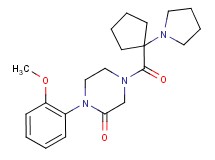 1-(2-methoxyphenyl)-4-{[1-(1-pyrrolidinyl)cyclopentyl]carbonyl}-2-piperazinone
