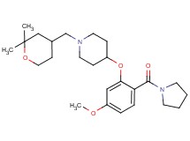 1-[(2,2-dimethyltetrahydro-2H-pyran-4-yl)methyl]-4-[5-methoxy-2-(1-pyrrolidinylcarbonyl)phenoxy]piperidine