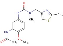 N-{2-methoxy-5-[({methyl[(2-methyl-1,3-thiazol-4-yl)methyl]amino}carbonyl)amino]phenyl}acetamide