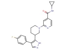 N-cyclopropyl-2-{3-[4-(4-fluorophenyl)-1H-pyrazol-5-yl]piperidin-1-yl}isonicotinamide