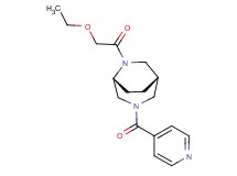(1S*,5R*)-6-(ethoxyacetyl)-3-isonicotinoyl-3,6-diazabicyclo[3.2.2]nonane