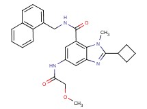 2-cyclobutyl-5-[(methoxyacetyl)amino]-1-methyl-N-(1-naphthylmethyl)-1H-benzimidazole-7-carboxamide
